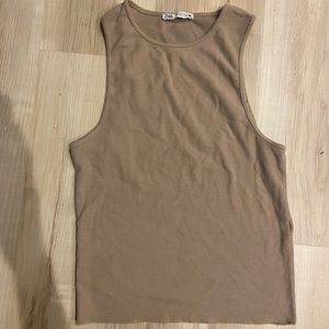 Zara soft brown tank top